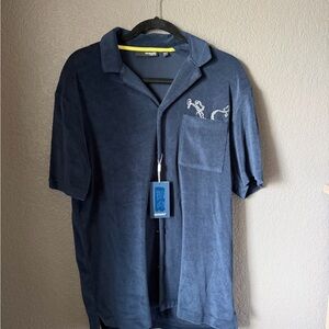 Murano Navy Casual Button Down Shirt